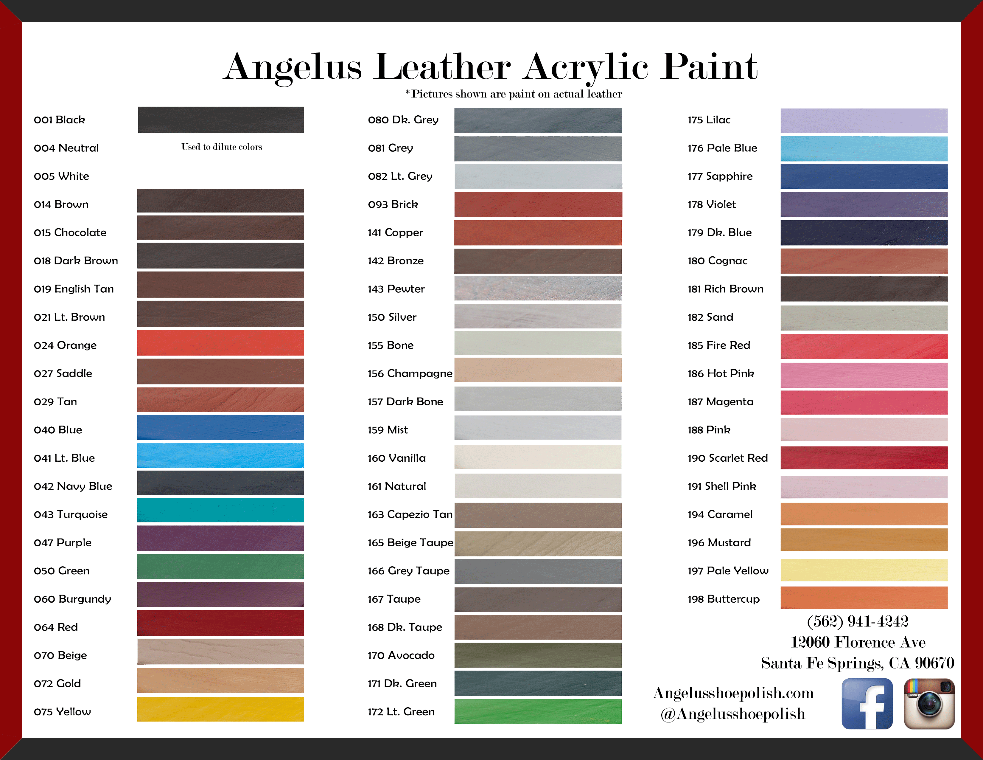 Frankford Leather Company - Angelus Acrylic Leather Paint
